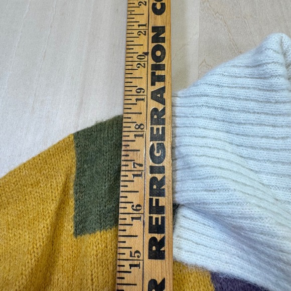 Cleo + Wolf Patchwork Knit Cardigan Sweater Floral Cottagecore Medium - Picture 2 of 5